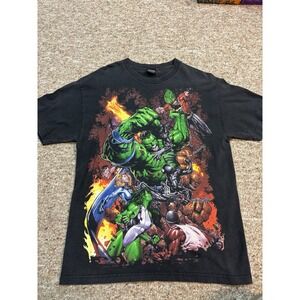 Rare Vintage Marvel Comics World War Hulk T-shirt Mad Engine Size XL Collectible